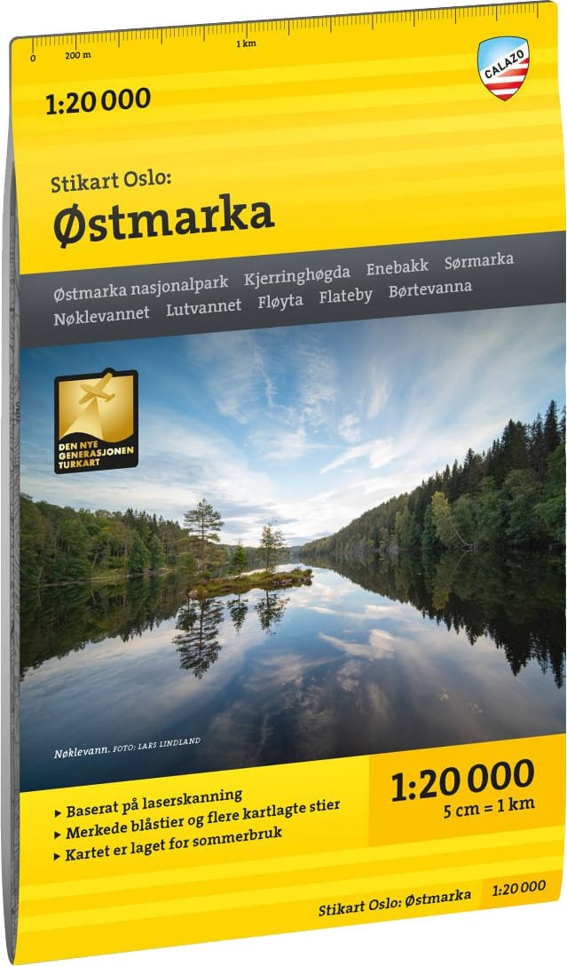 Calazo förlag Stikart Oslo Østmarka 1:20.000 NoColour Calazo förlag