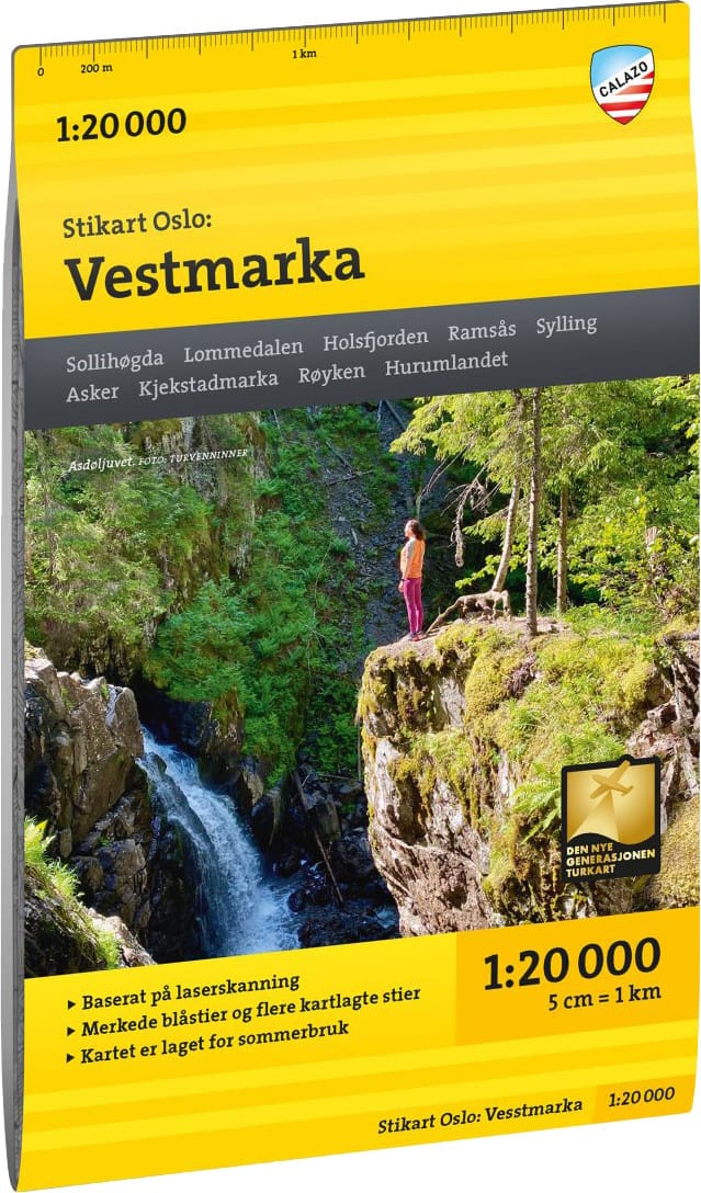 Calazo förlag Stikart Oslo - Vestmarka 1:20000 NoColour Calazo förlag
