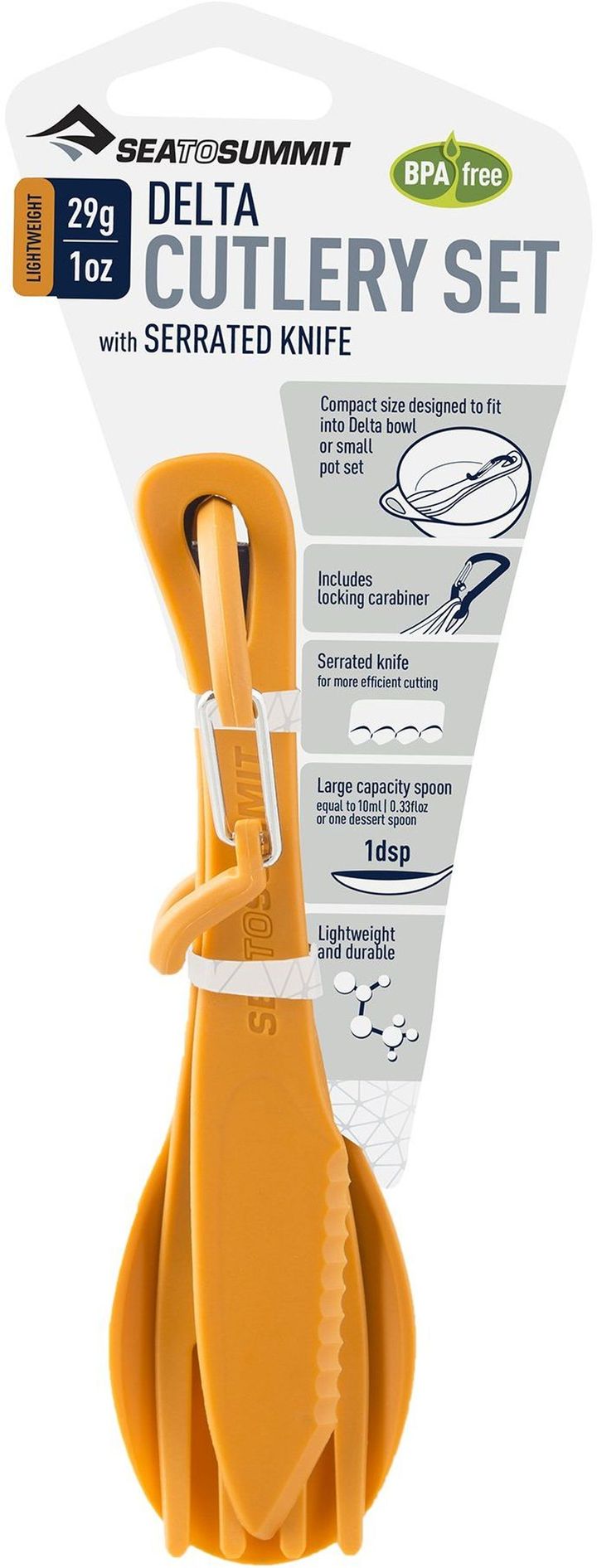 Sea To Summit Delta Cutlery Set Orange Sea To Summit