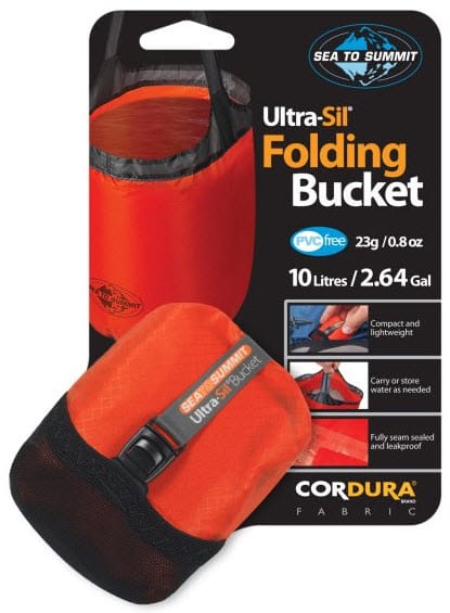 Sea To Summit Ultra-Sil Folding Bucket 10L Orange/Black Sea To Summit