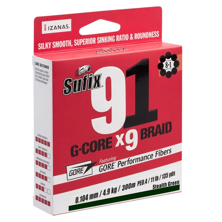 Sufix 91 Braid Lo-Vis Green 0,470mm Sufix