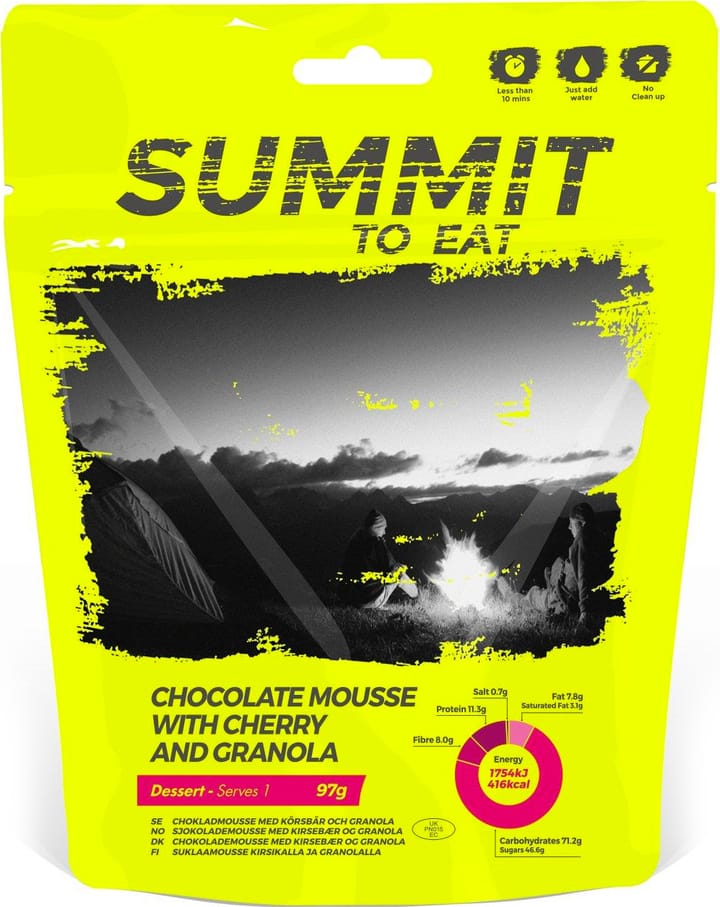Summit to Eat Chocolate Mousse With Cherry And Granola Nocolour Summit to Eat