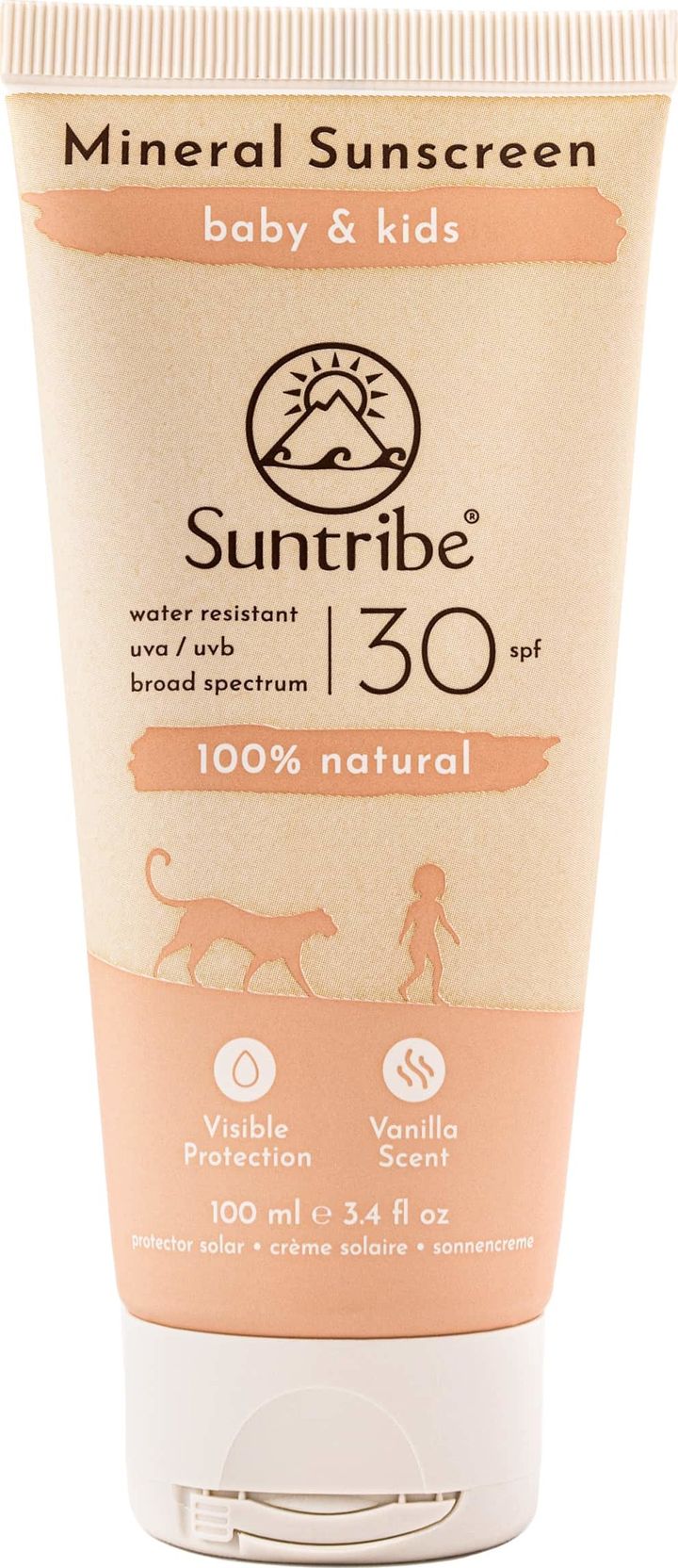 Baby and Kids Natural Mineral Sunscreen SPF 30 White Suntribe