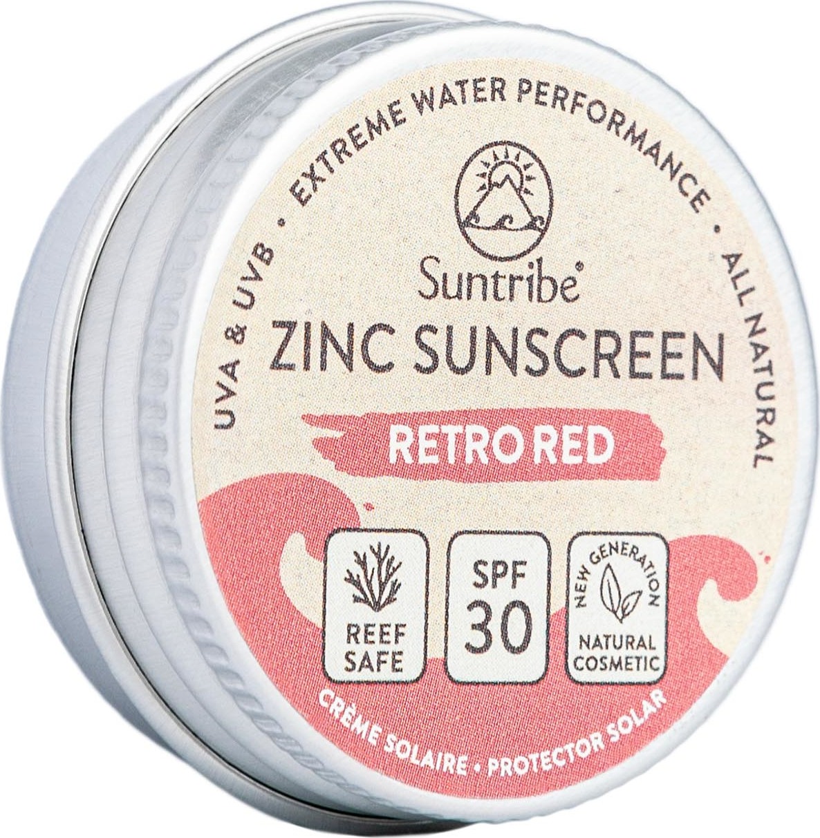 Mini Natural Mineral Face and Sport Zinc Sunscreen SPF 30 Retro Red