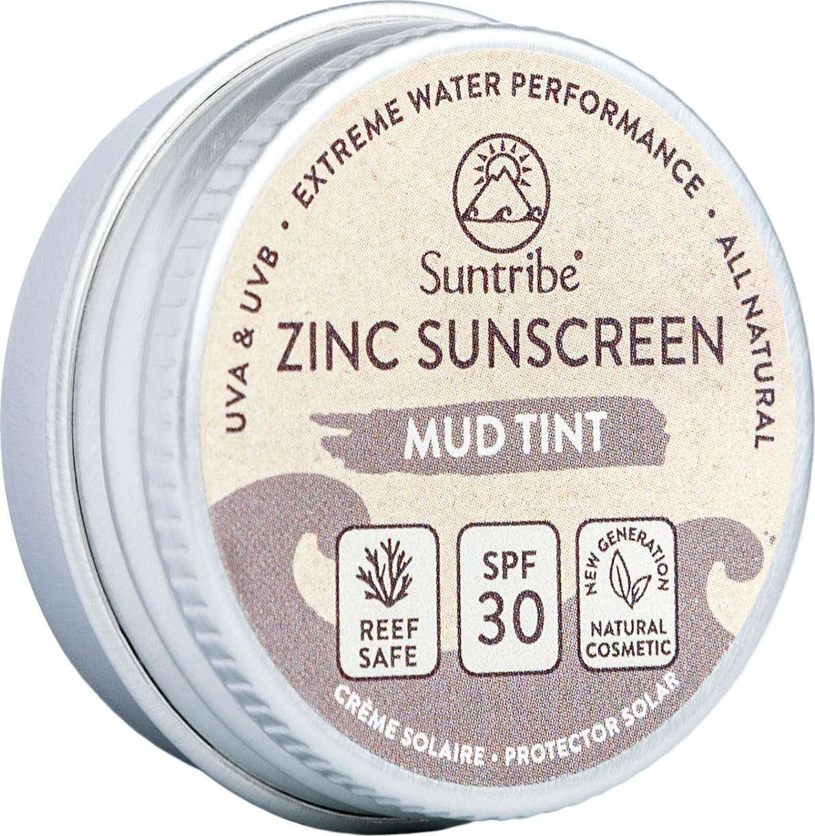 Suntribe Mini Natural Mineral Face and Sport Zinc Sunscreen SPF 30 Tinted
