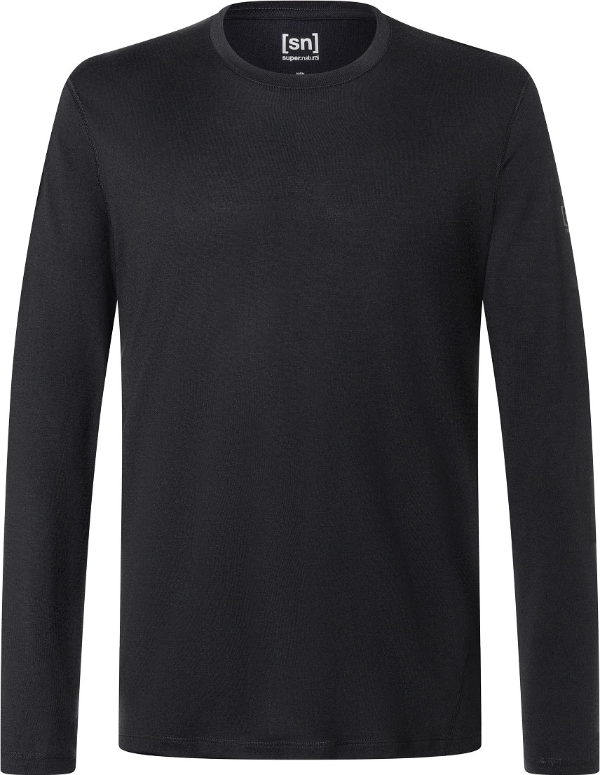super.natural Men's Arctic230 Long Sleeve Jet Black