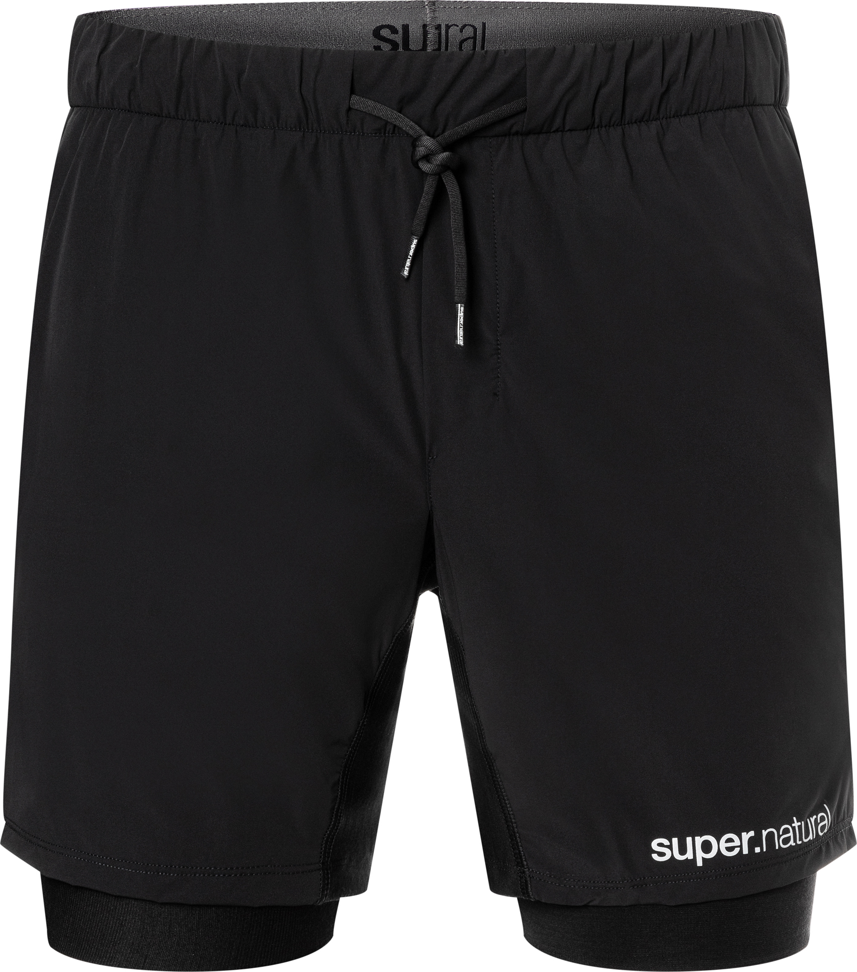Super.Natural Men’s Double Layer Shorts Jet Black