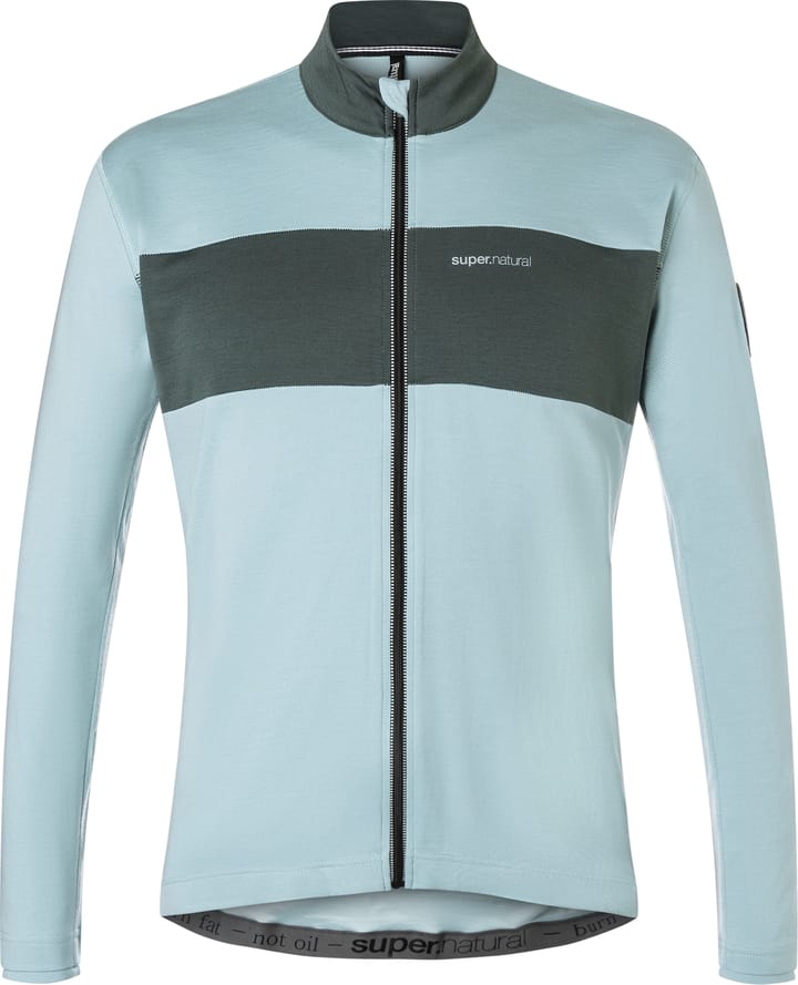 super.natural Men's Gravier Long Sleeve Jersey Cloud Blue/Urban Chic super.natural