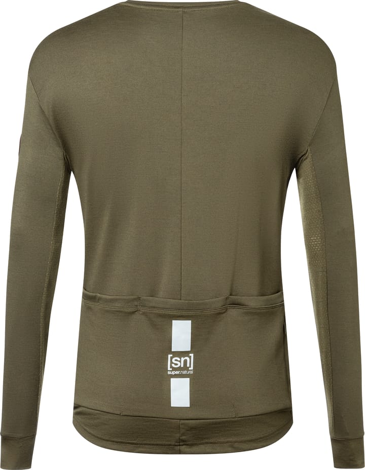 super.natural Men's Gravier Long Sleeve Olive Night/Jet Black super.natural
