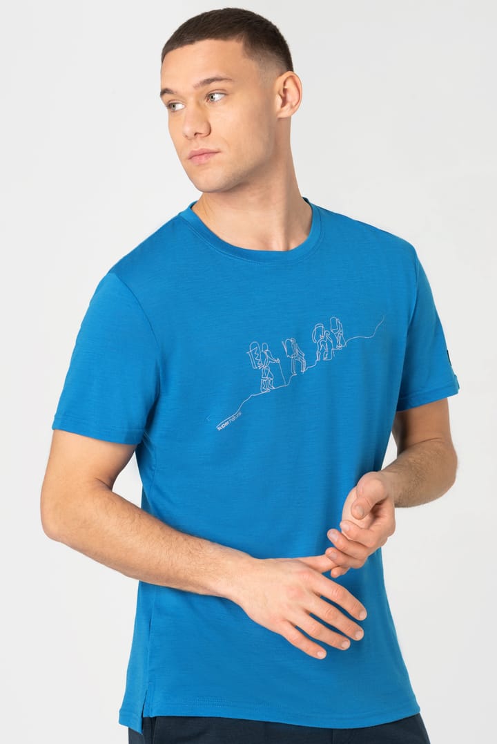 super.natural Men's Hiking Tee High Tide/Feather Grey super.natural super.natural Men's Hiking Tee High Tide/Feather Grey super.natural