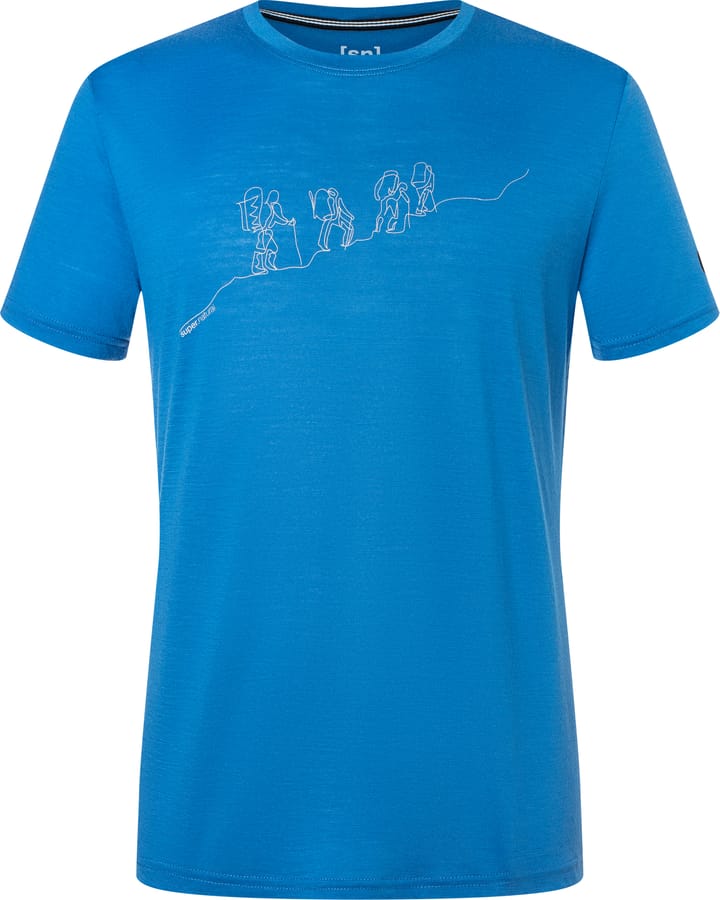 super.natural Men's Hiking Tee High Tide/Feather Grey super.natural super.natural Men's Hiking Tee High Tide/Feather Grey super.natural