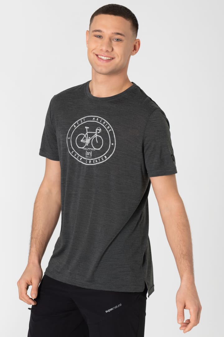 super.natural Men's La Maquina Tee Pirate Grey Melange/Vapor Grey super.natural