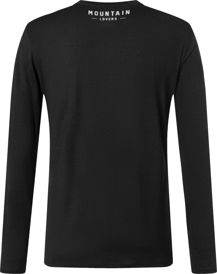 Men's Skiing Bear Long Sleeve Jet Black/Feather Grey/Gold Flake super.natural