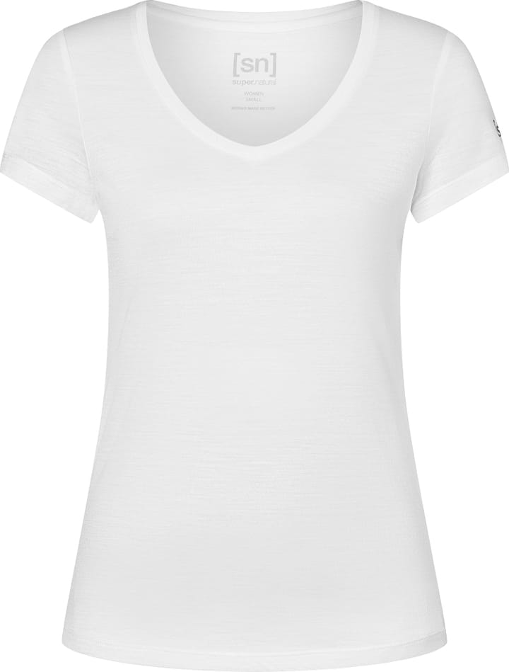 Women's Base V-Neck Tee 140 Fresh White super.natural