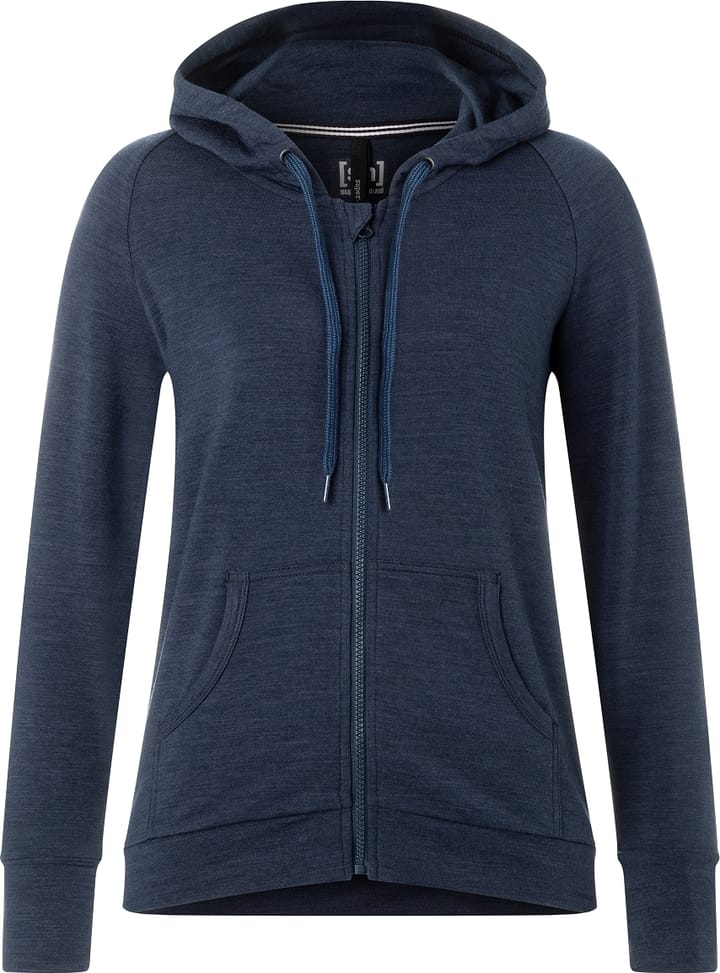 Women's Essential Zip Hoodie Blue Iris Melange super.natural