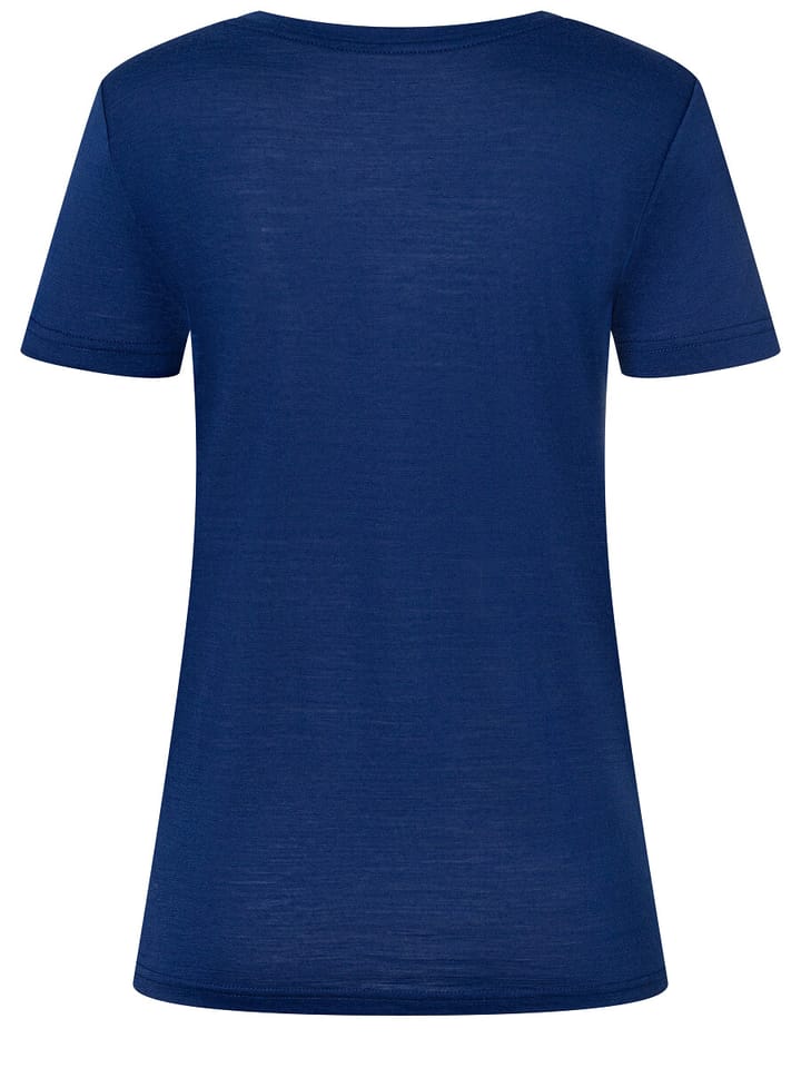 super.natural Women's 3D Signature Tee Blue Depths/Jet Black super.natural