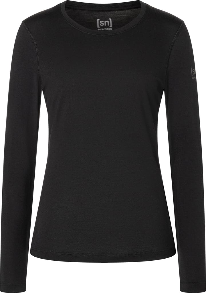 super.natural Women's Arctic230 Long Sleeve Jet Black super.natural