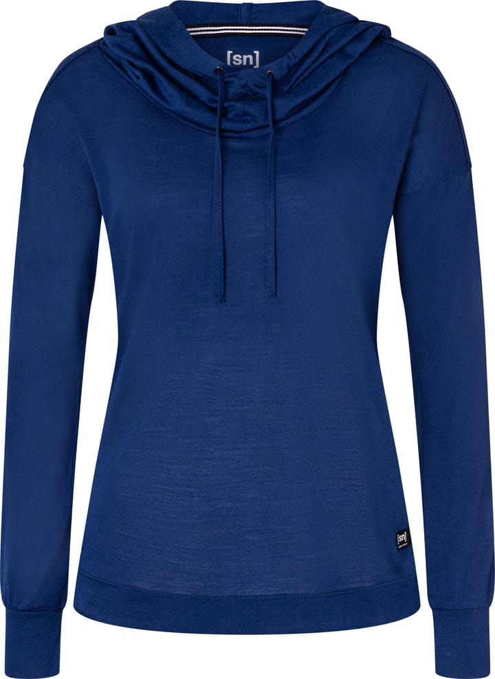 super.natural Women's Funnel Hoodie Blue Depths super.natural