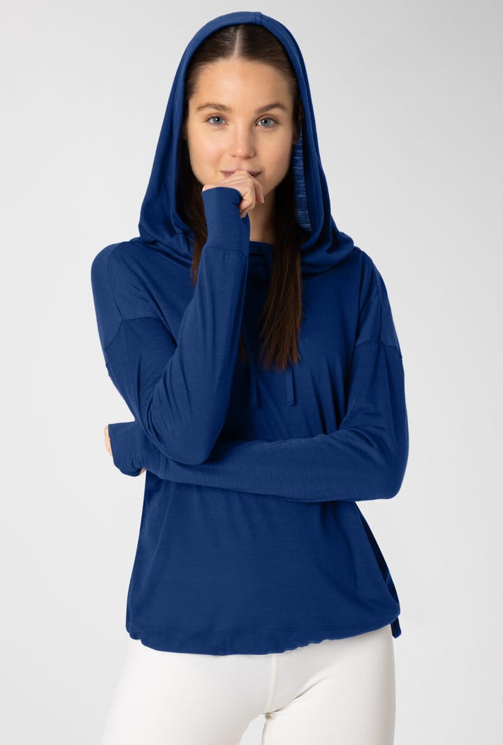 super.natural Women's Funnel Hoodie Blue Depths super.natural
