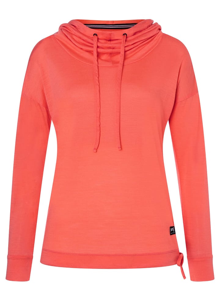 Women's Funnel Hoodie Living Coral super.natural