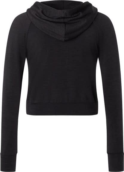 super.natural Women's Liquid Flow Hoodie Jet Black Melange super.natural