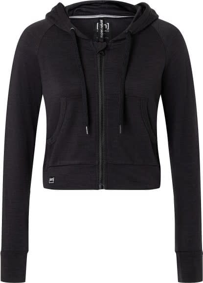 super.natural Women's Liquid Flow Hoodie Jet Black Melange super.natural