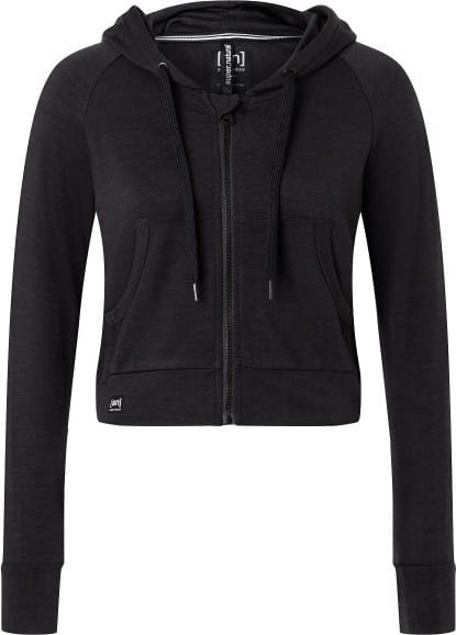 Women's Liquid Flow Hoodie Jet Black Melange super.natural