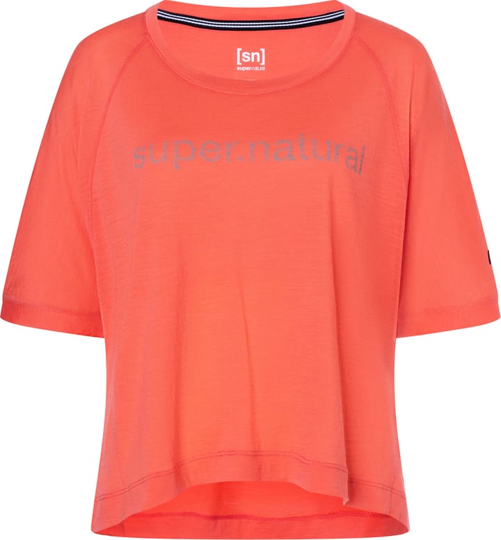 Women's Liquid Flow Tee Living Coral/Wasabi super.natural