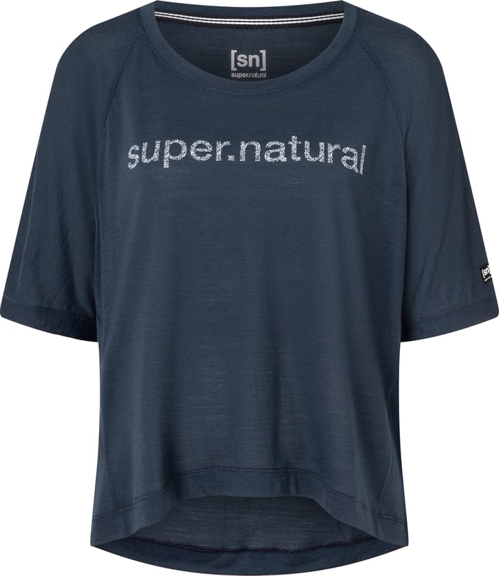 Women's Liquid Flow Tee Blueberry/Fresh White super.natural