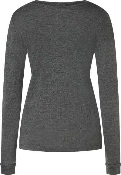 super.natural Women's Skianto Long Sleeve Pirate Grey Melange/Gold super.natural