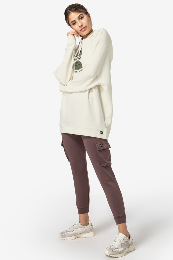 super.natural Women's Snow Cat Hoodie Fresh White/Various super.natural