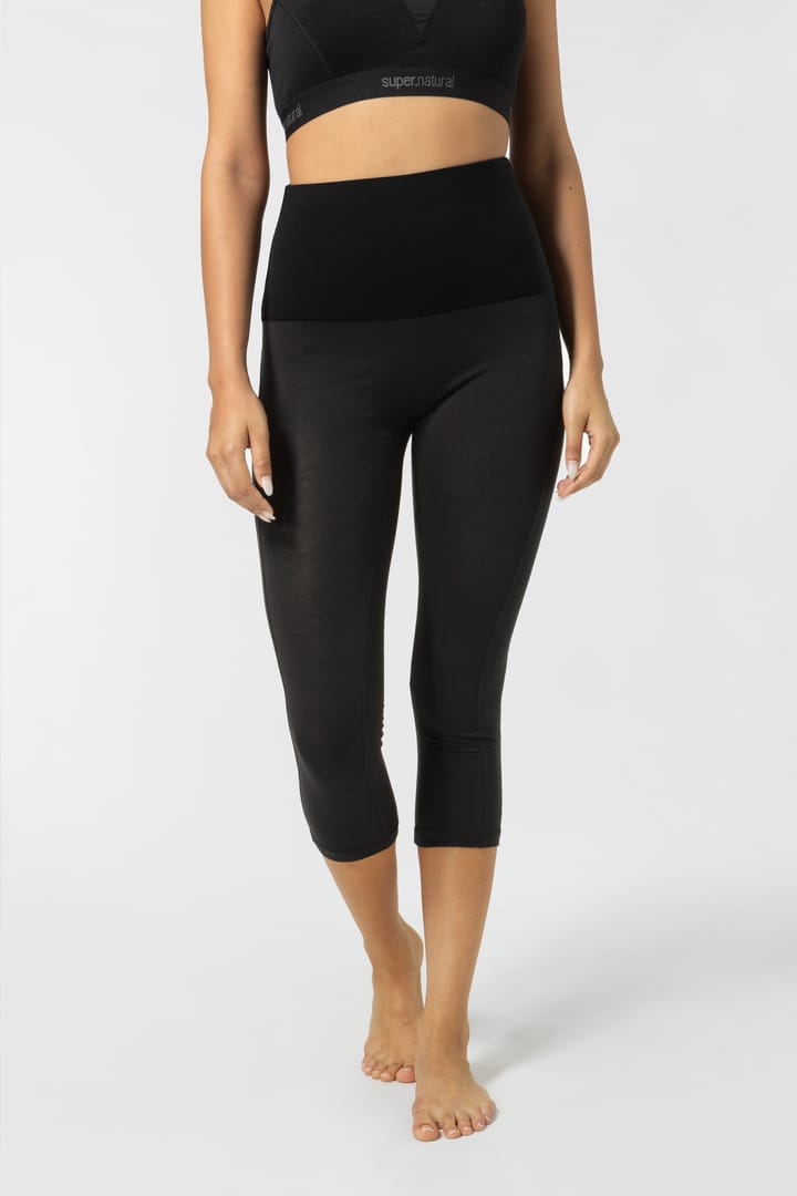 super.natural Women's Tundra175 Comfy Tight 3/4 Jet Black super.natural