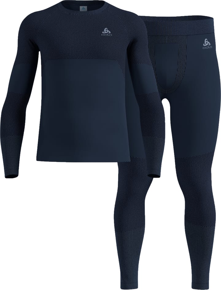 Odlo Men's Odlo Fundamentals Performance Warm Set Long Dark Sapphire Odlo