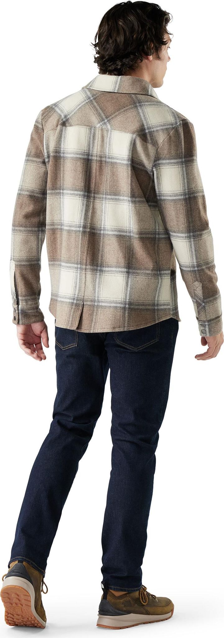 Smartwool Men's Anchor Line Shirt Jacket Almond Plaid Smartwool