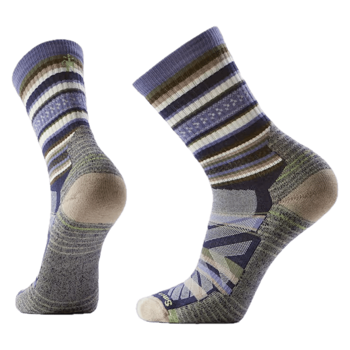 Smartwool Hike Light Cushion Panorama Crew Socks Nightfall Blue Smartwool