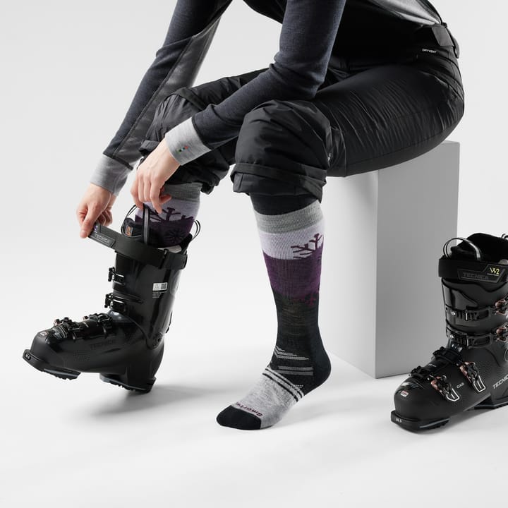 Smartwool Women's Ski Full Cushion Snowpocalypse Pattern OTC Socks Purple Eclipse Smartwool