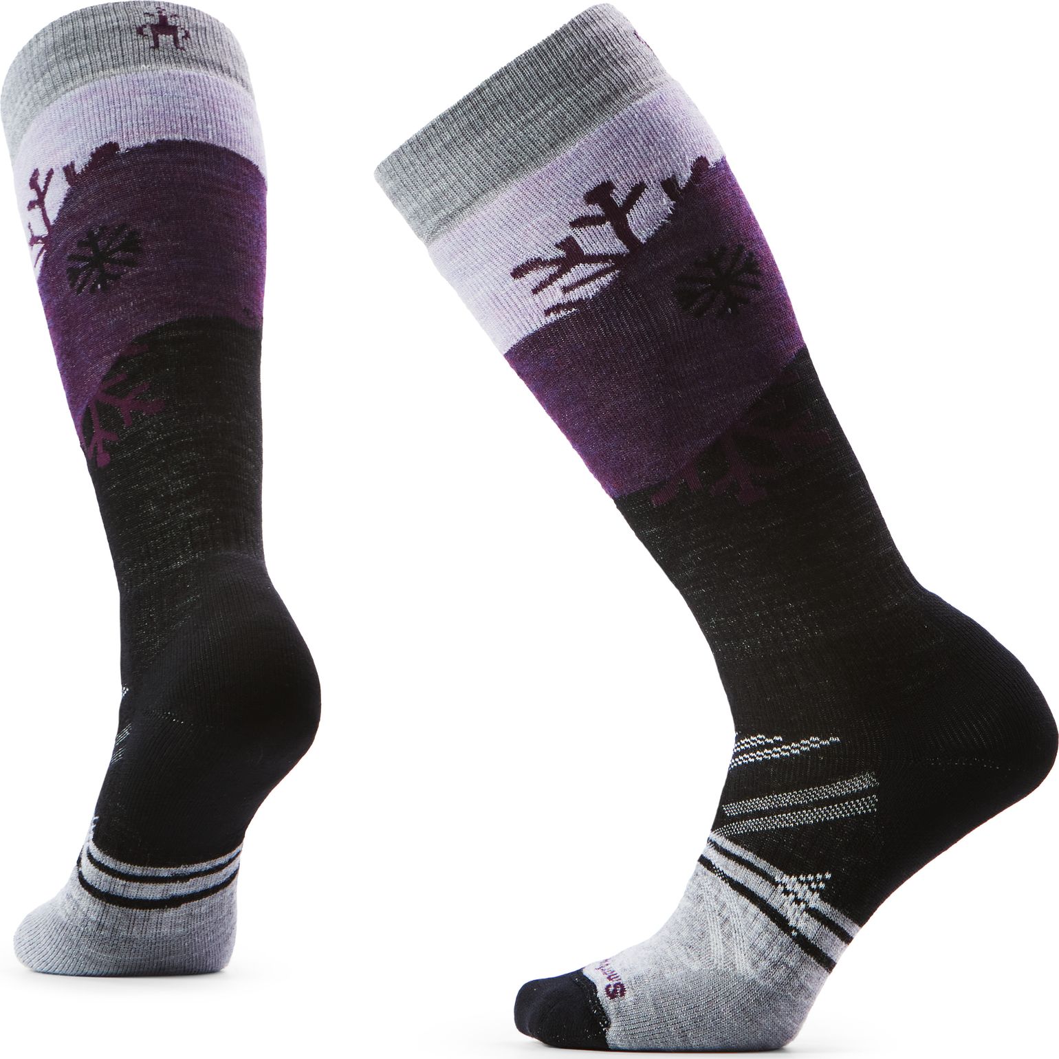 Smartwool Women's Ski Full Cushion Snowpocalypse Pattern OTC Socks Purple Eclipse