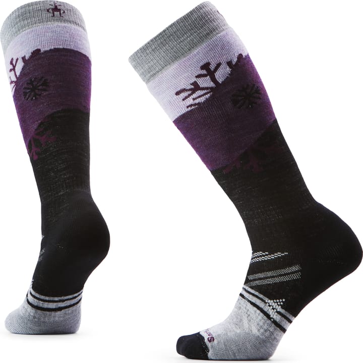 Smartwool Women's Ski Full Cushion Snowpocalypse Pattern OTC Socks Purple Eclipse Smartwool