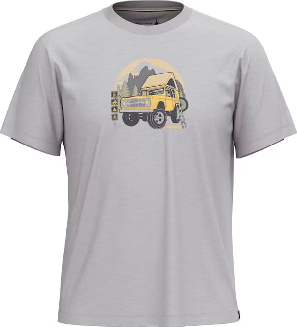 Smartwool Unisex Long Weekend Short Sleeve Graphic Tee Light Gray Heather Smartwool