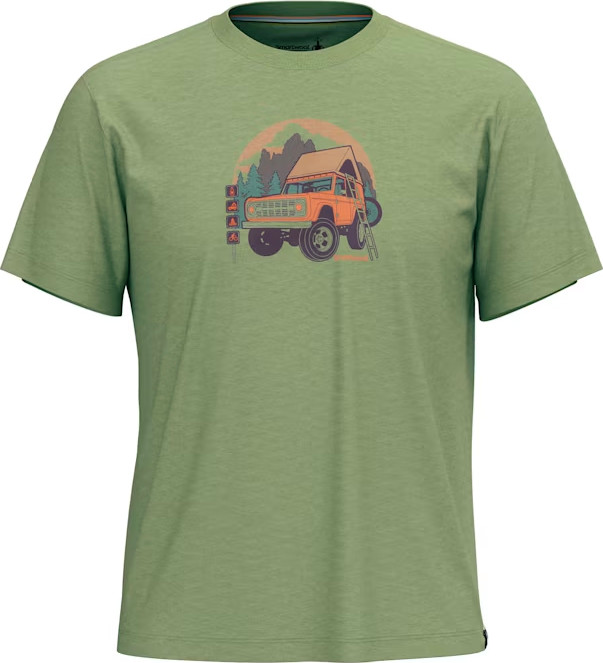 Smartwool Unisex Long Weekend Short Sleeve Graphic Tee Fern Green