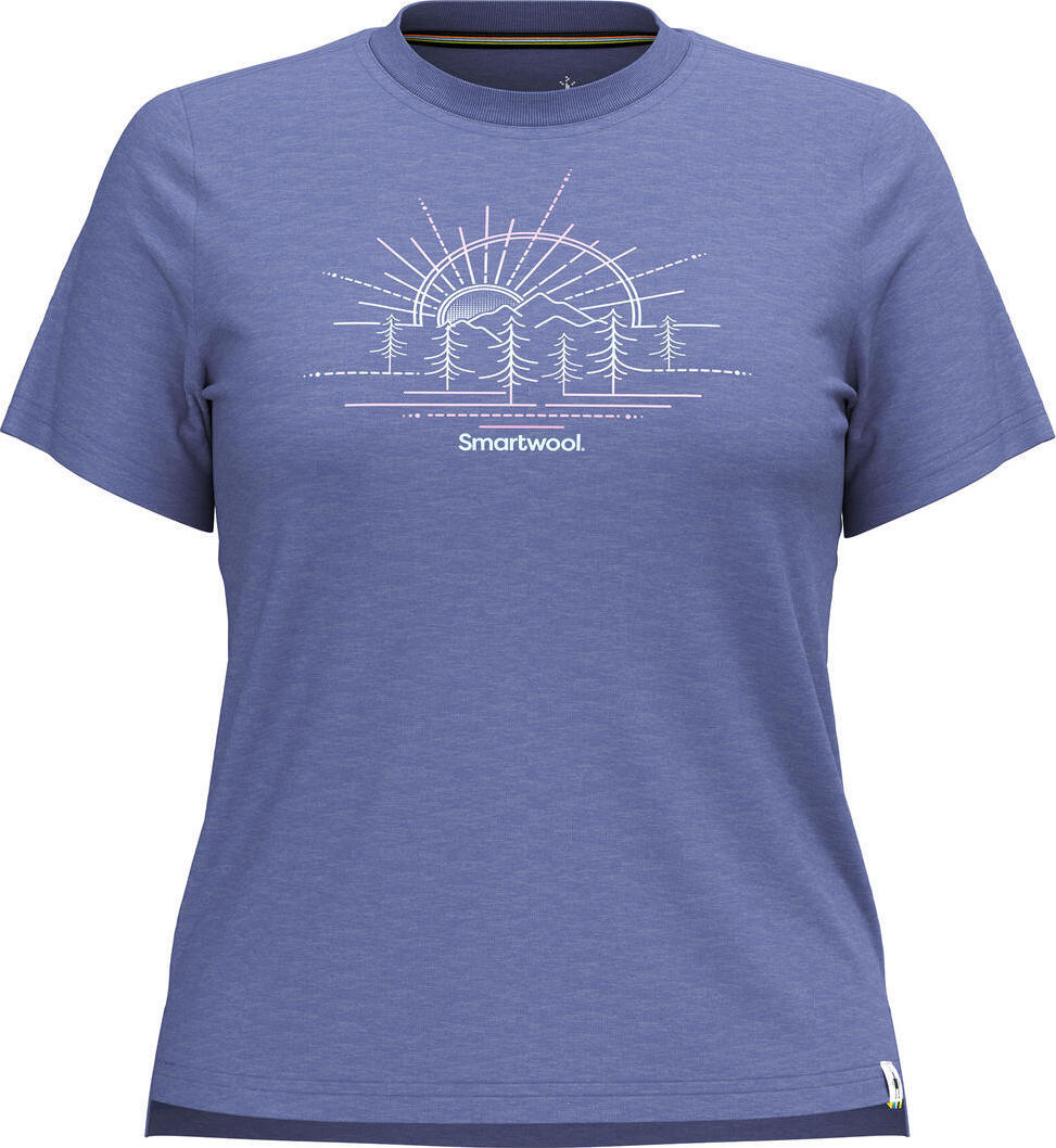 Smartwool Women's Mountain Sol Short Sleeve Graphi Nightfall Blue T-shirts S