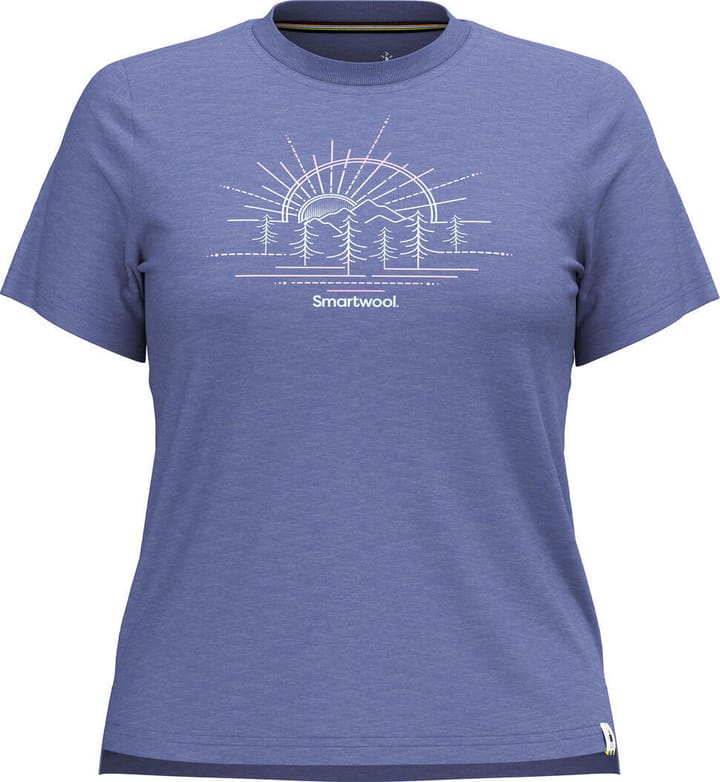 Smartwool Women's Mountain Sol Short Sleeve Graphi Nightfall Blue Smartwool