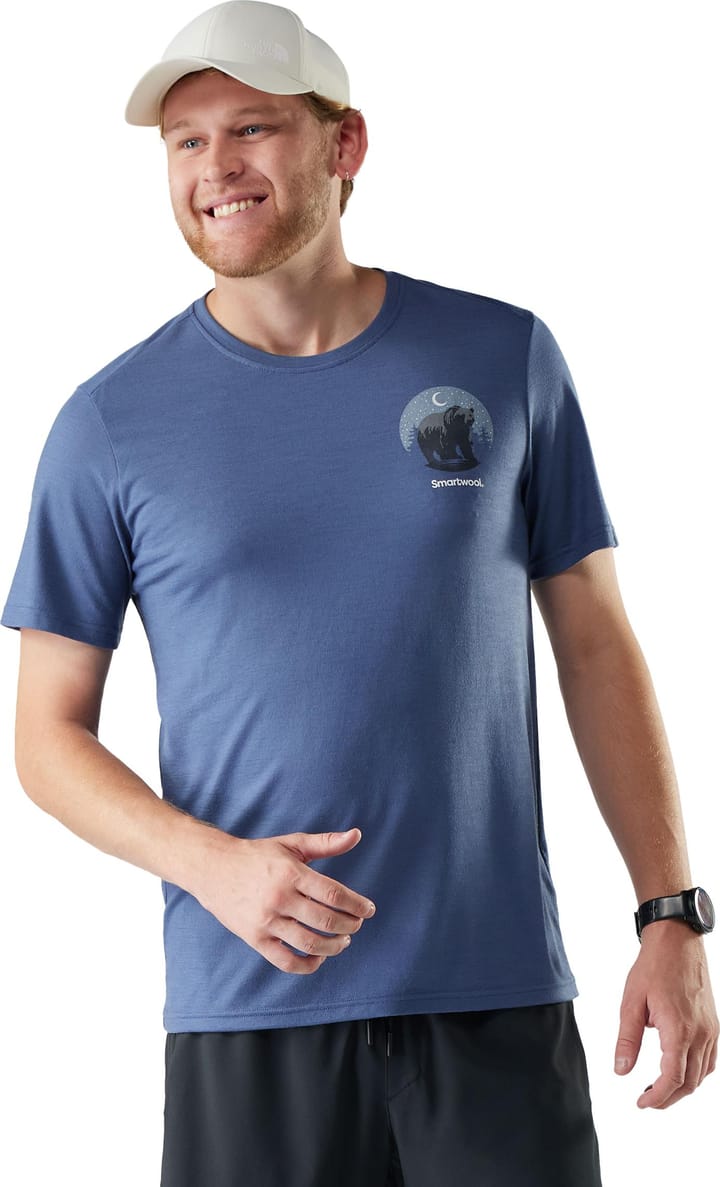 Smartwool Men's Lunar Bear Active Short Sleeve Graphic Tee Nightfall Blue Smartwool