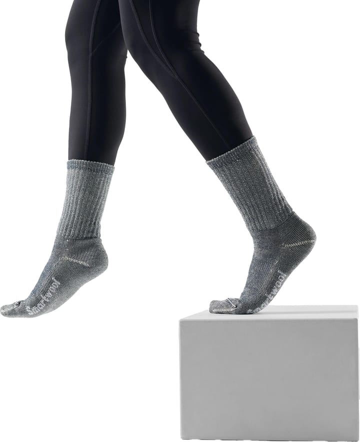 Smartwool Unisex Hike Classic Light Cushion Crew Socks Light Gray Smartwool