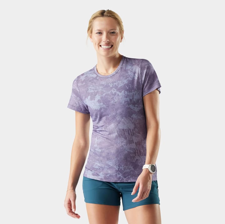Smartwool Women's Merino Short Sleeve Tee Boxed Purple Storm Mountain Smartwool