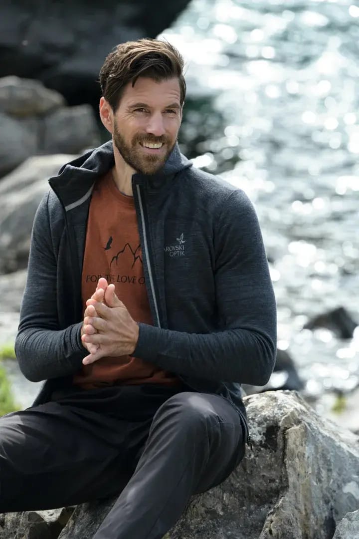 Swarovski Men's Mh Merino Hoodie Grey Swarovski