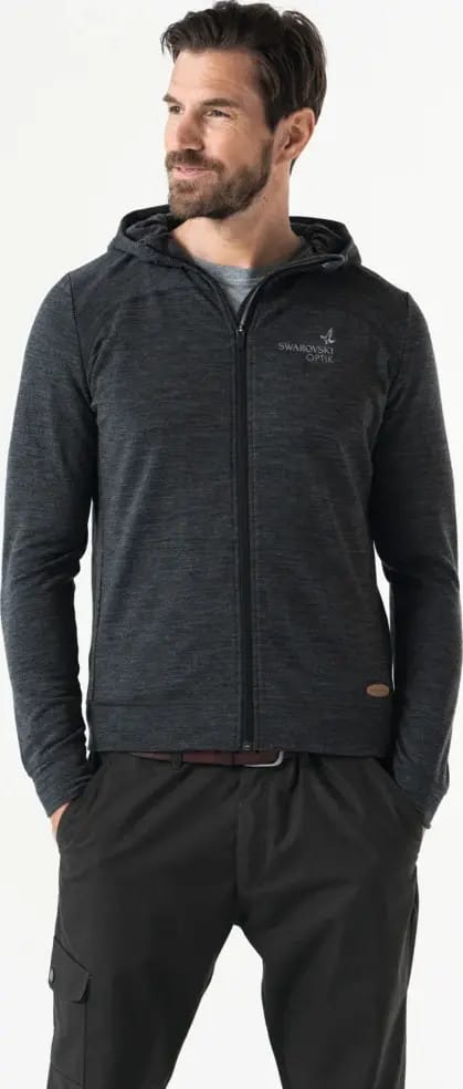 Men's Mh Merino Hoodie Grey Swarovski