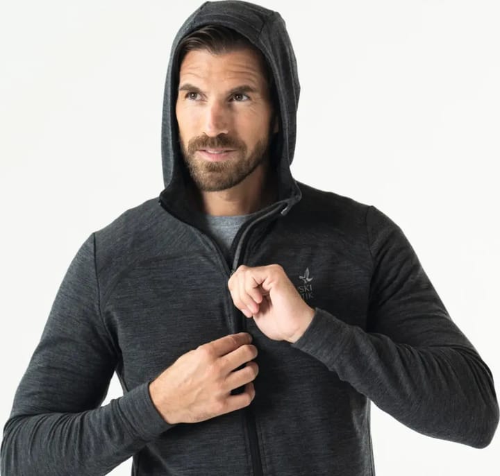 Men's Mh Merino Hoodie Grey Swarovski