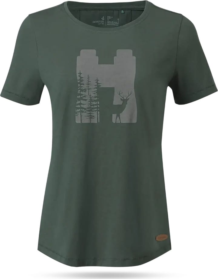 Women's Tsd T-Shirt Deer Green Swarovski