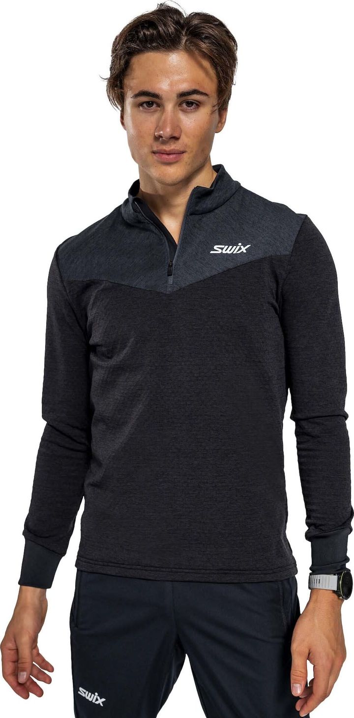 Swix Men's Dynamic Midlayer Half Zip Black/Phantom Swix